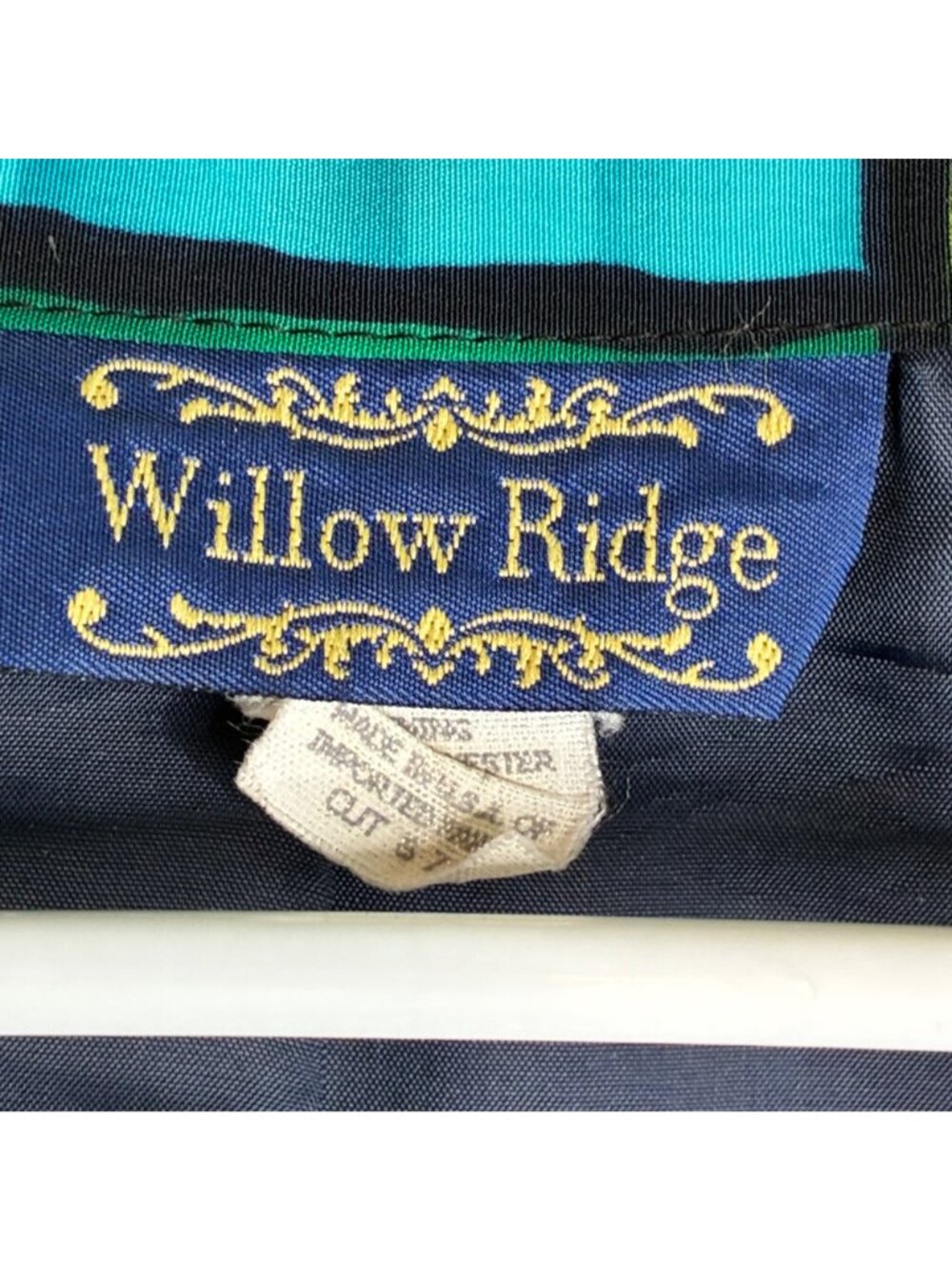 Willow Ridge Womens 22W Patchwork Blazer Jacket Multicolor Padded Shoulder Plus - Picture 5 of 9